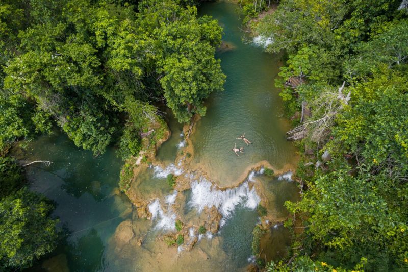 Piscinas Naturais da Estncia Mimosa Vista de Cima - Bonito MS